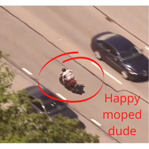 Happy Moped Dude (ready even for that) - The Katie Moments